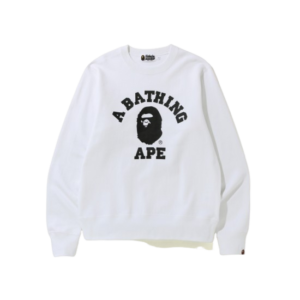 Bape College Sweater White