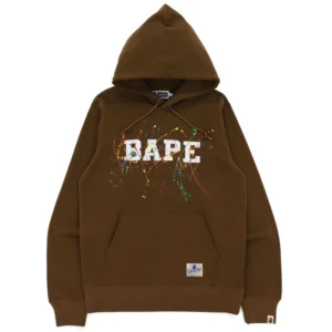 BAPE BROWN CAMO SHARK FULL ZIP HOODIE MENS