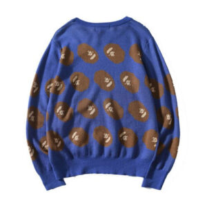 BAPE ROUND NECK PULLOVER JACQUARD SWEATER