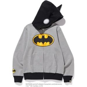 BAPE x DC Batman Split Color Camo Full Zip Hoodie