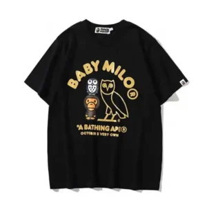 Black Bape Shark Baby X Milo Tee Shirt