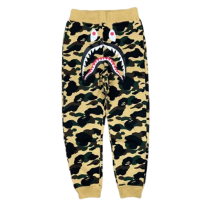 BAPE by A Bathing Ape Yellow Color Camo Shark Sweatpants